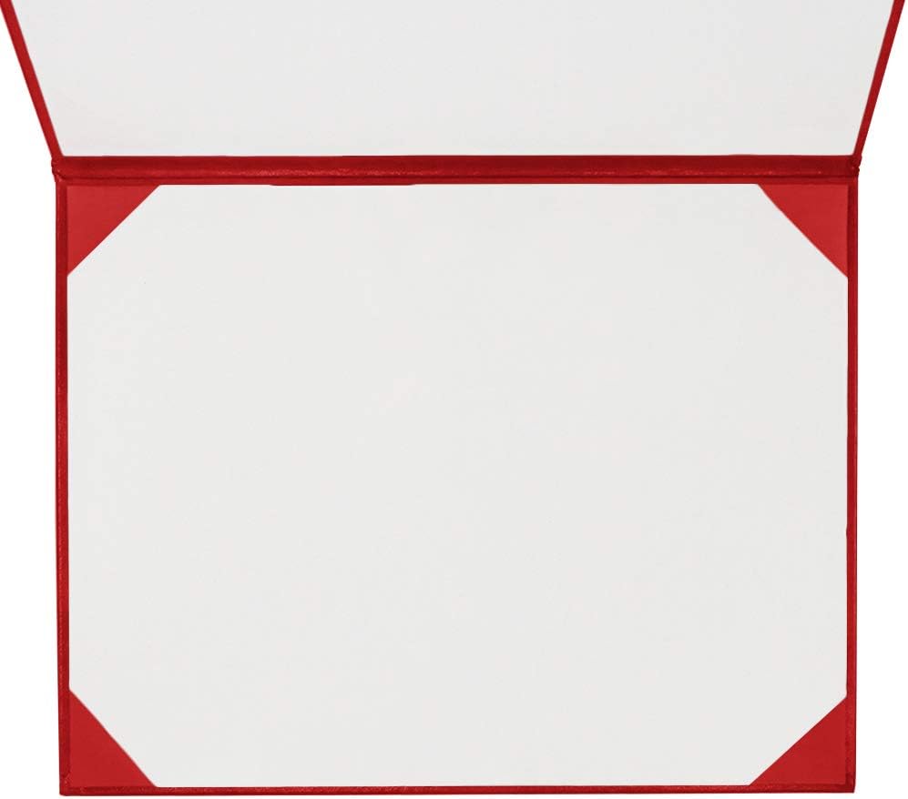 GraduationMall 8.5"x11" Smooth Padded Diploma Cover Certificate Holder Red,1-Pack
