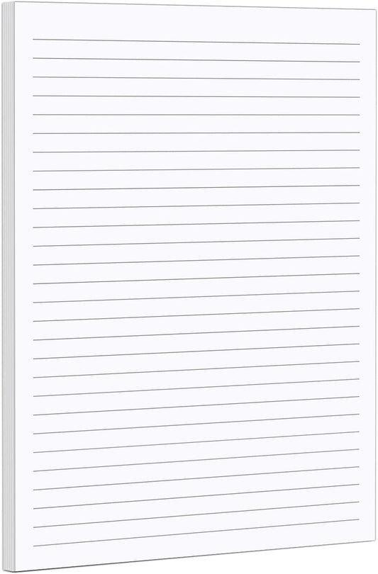 321Done Ruled Notepad - 50 Sheets (5.5" x 8.5") - Luxury Planning Note Pad with Lines - Thick Premium Paper - Made in USA - Plain White