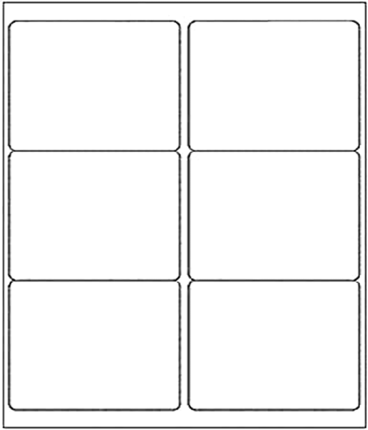 Coopaty 500 Sheets FBA Adderss Labels, 6 per Sheet 3-1/3" x 4" Label Stickers for Laser & Inkjet Printers, 6 Up Shipping Labels, 3000 Printable White Sticker Paper