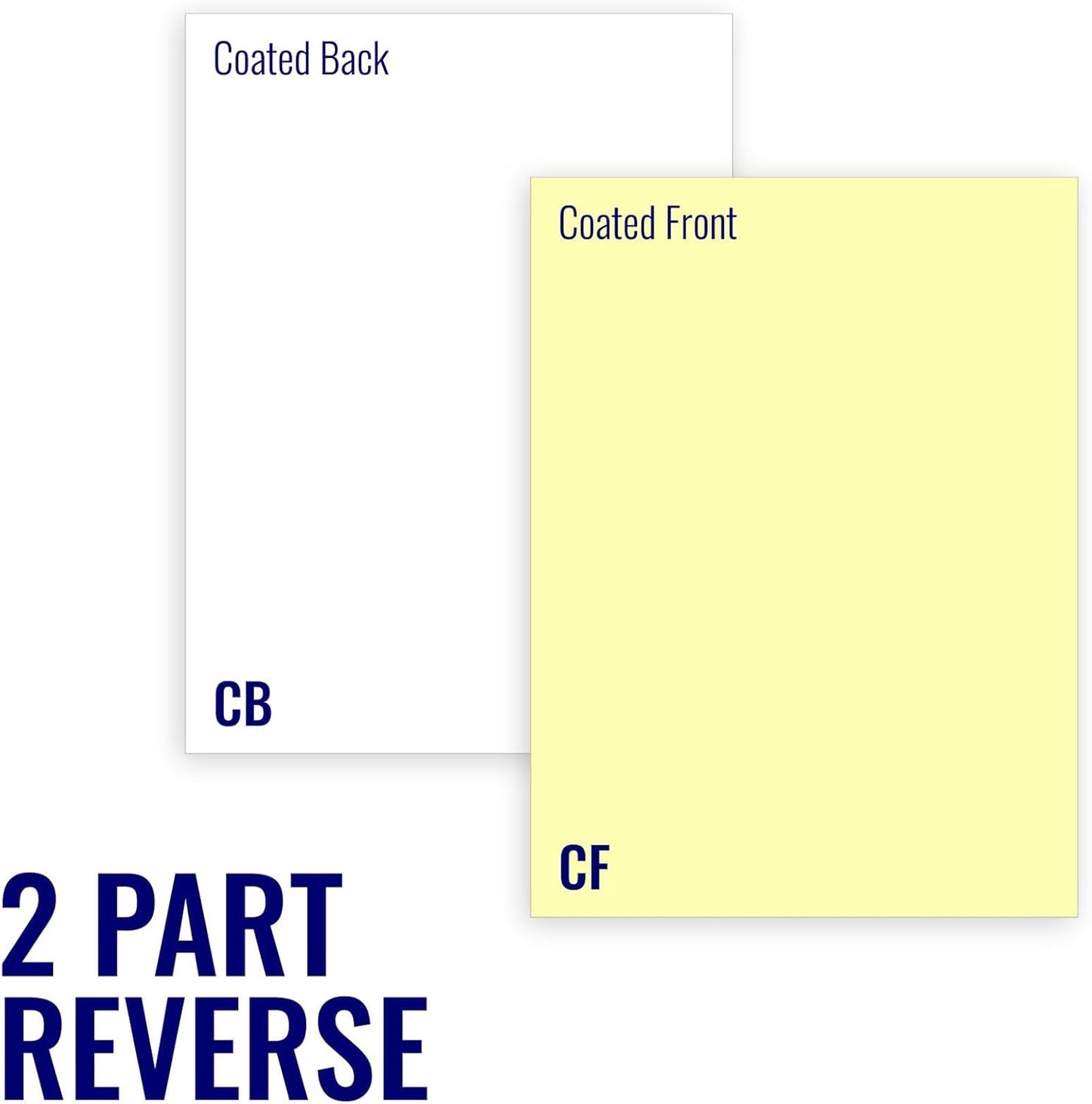 8.5 x 11 Excel One Carbonless Paper 2- Part Reverse (Bright White/Canary), 1500 Sets, 3000 Sheets, (6 REAMS)