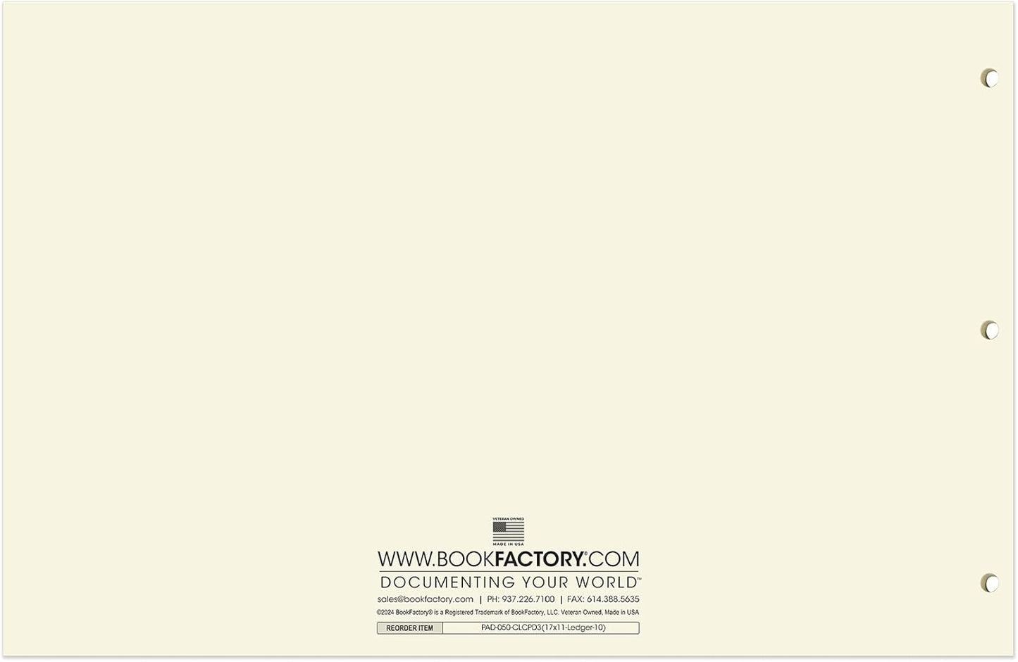 BookFactory Ledger Pad/Large 10 Column Accounting Ledger Columnar (Ten Columns) Pads - 17'' x 11'', 50 Pages, Notepad Landscape Format (PAD-050-CLCPD3(17x11-Ledger-10)-AX)