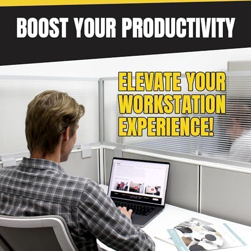 OBEX Screen Extender Polycarbonate Desk Privacy Panel & Divider for Office Cubicle, 18" x 48", Translucent