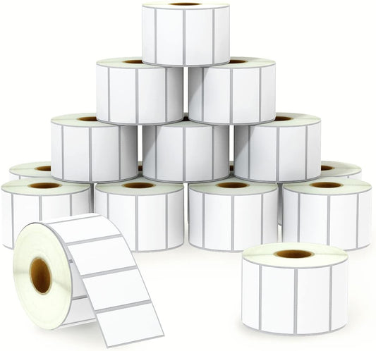 BETCKEY - 2" x 1" (51 mm x 25 mm) UPC Barcode & Address Labels Compatible with Zebra & Rollo Label Printer,Premium Adhesive & Perforated [16 Rolls, 20800 Labels]
