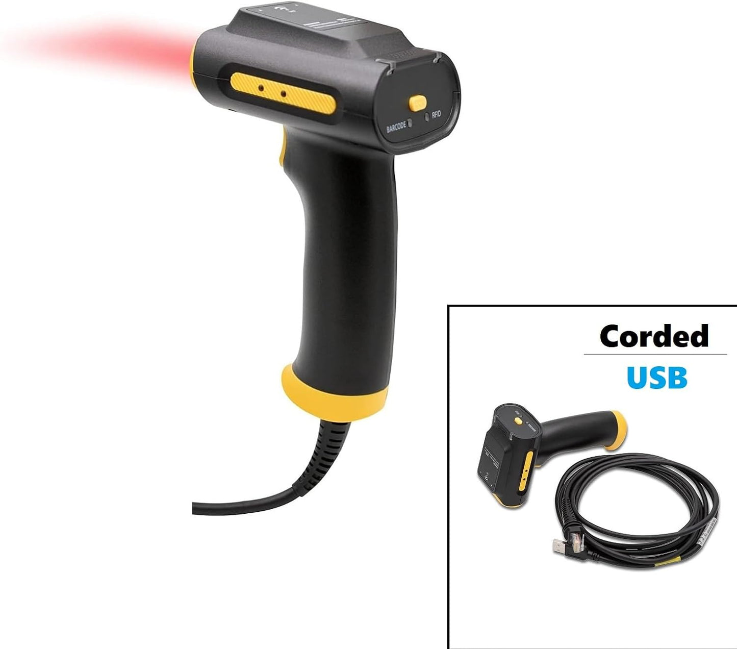 Chainway SR160 All-Purpose RFID Tag Scanner and 2D/1D/QR Barcode Reader, UHF Reader/Writer, Three Modes: UHF RFID, Barcode, Hybrid (Build Your Own: USB or Wireless Bluetooth)