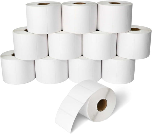ESSENTIAL 2.25"x 1.25" (57mm ×32mm) Direct Thermal Barcode Labels, Shipping Labels, Compatible with Zebra & Rollo Label Printer, 1000 Label of Roll (12 Rolls, 12000 Tags)