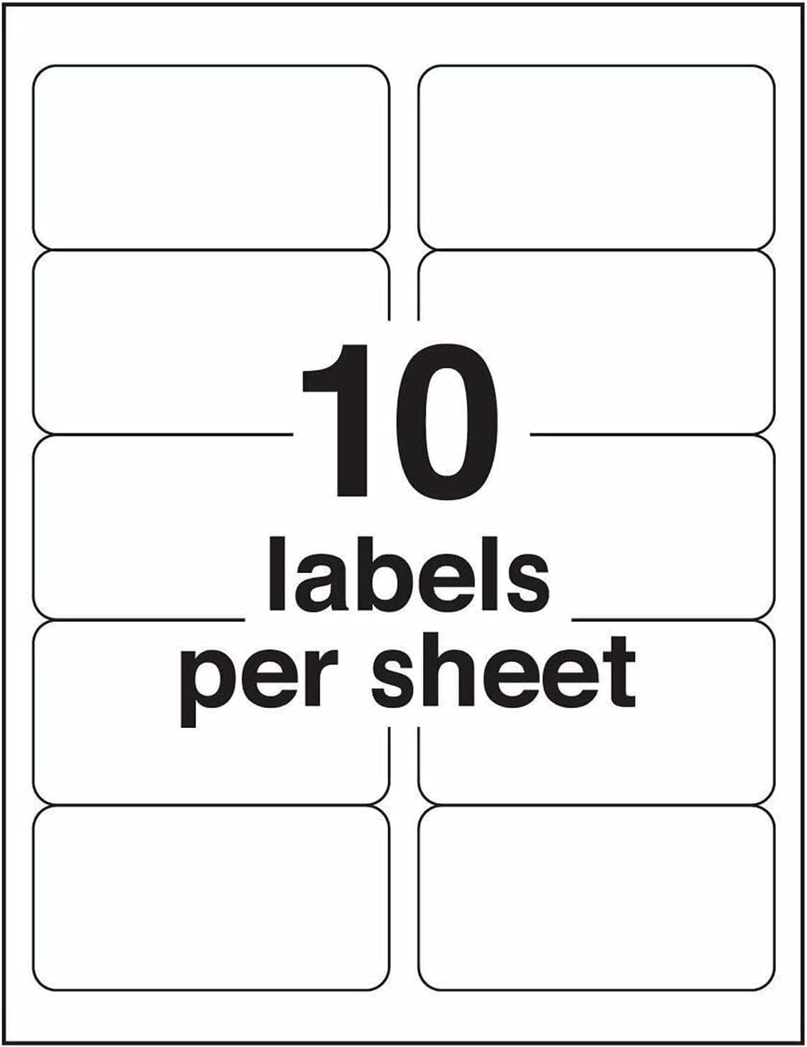 Coopaty 2 x 4 inch Shipping Labels, FBA 10 Up Address Mailing Label White Blank for Laser Inkjet Printer (200 Sheets, 2000 Labels)