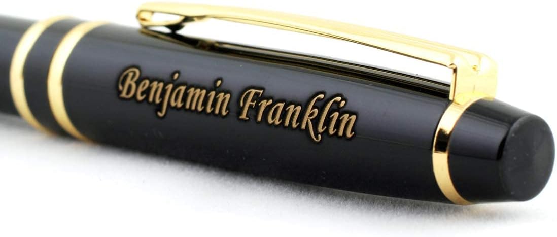 Free Engraving - Personalized Roller Ballpen, Ballpoint pen, Refillable Pens, Retractable Medium Refill Pen Black Ink, Custom Gifts for Men, Women, Classy Gift Box