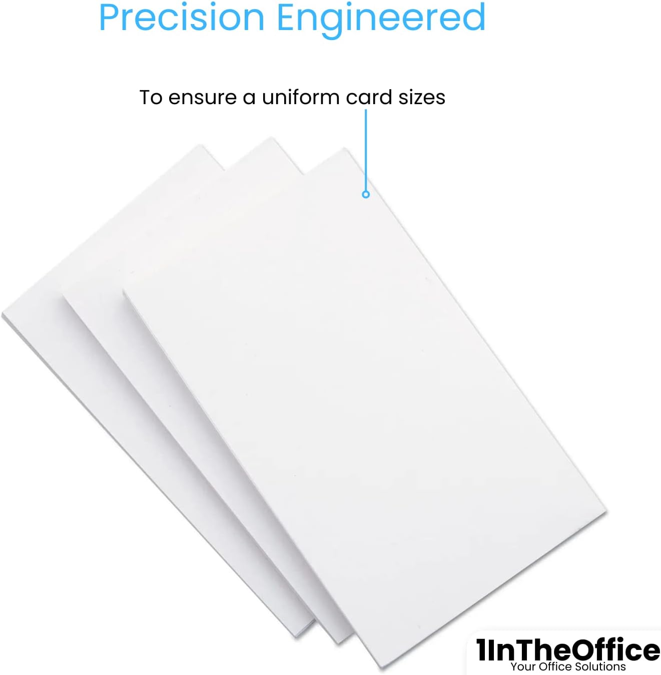 1InTheOffice Index Cards 5x8 blank, Flash Card, Unruled Note Cards 5x8, White, 600-Pack