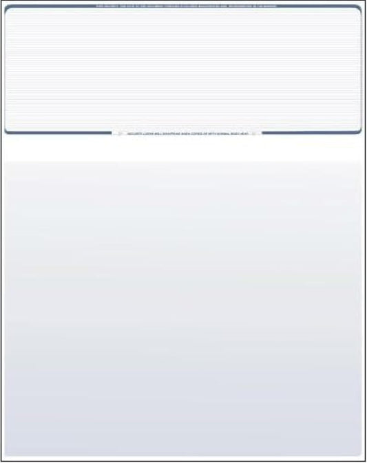 Compuchecks Check on Top Blank Check Paper - 1000 Pack, Quick-Books & Laser Printer Compatible - Security Business Checks with Voucher - 8.5" x 11" Blue Pinstripe