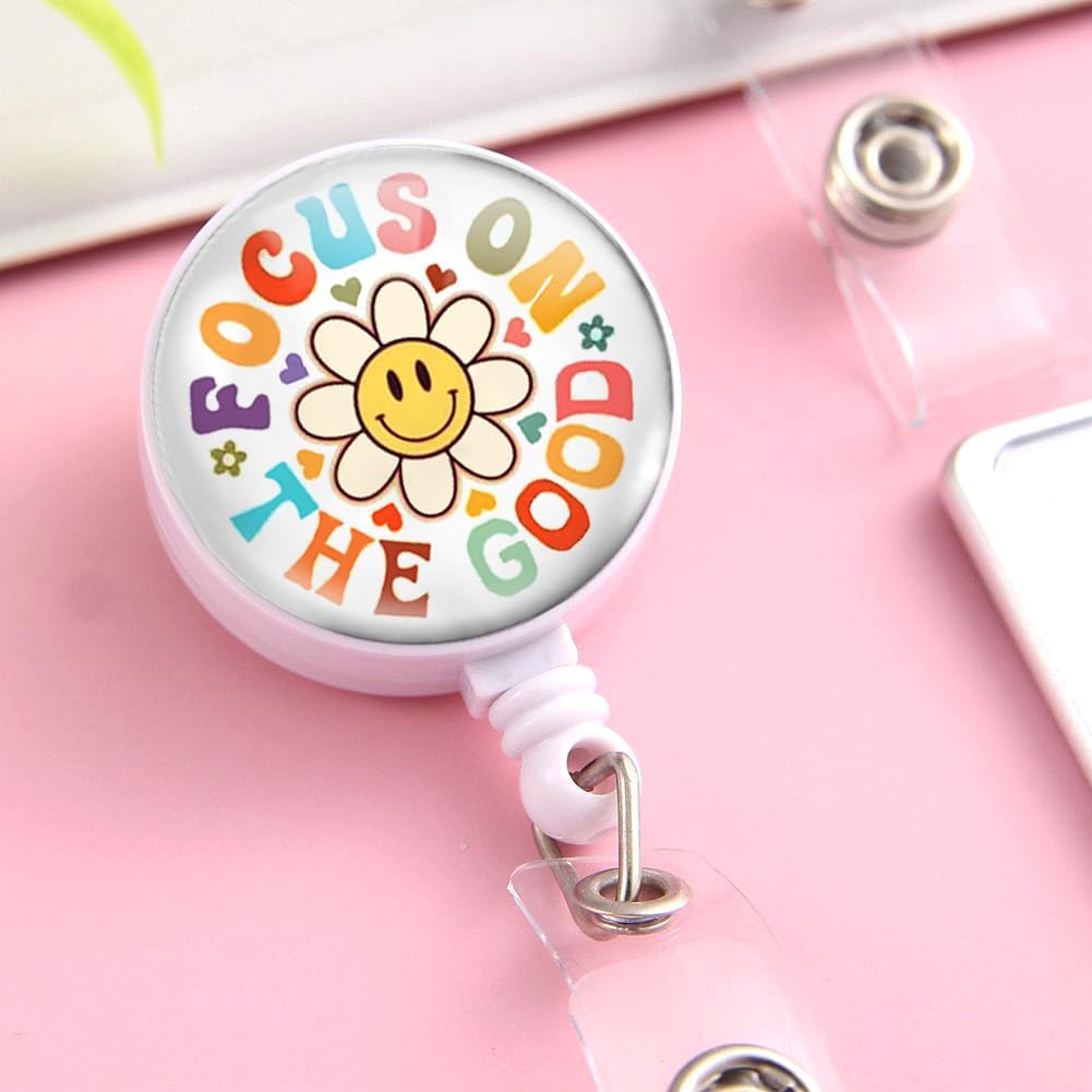 Coeufuedy 9 Pcs Funny Nurse Badge Reels Smiley Face Silly Goose Cute Nursing Badge Holders with Alligator Clip ID Name Card Badge Clip for Office Student Doctor Nurse Medical Work Supplies
