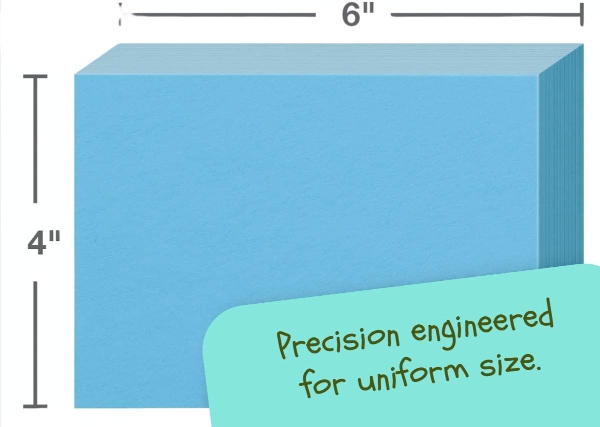 1InTheOffice Blue Blank Index Cards, 4x6, 400 Pack