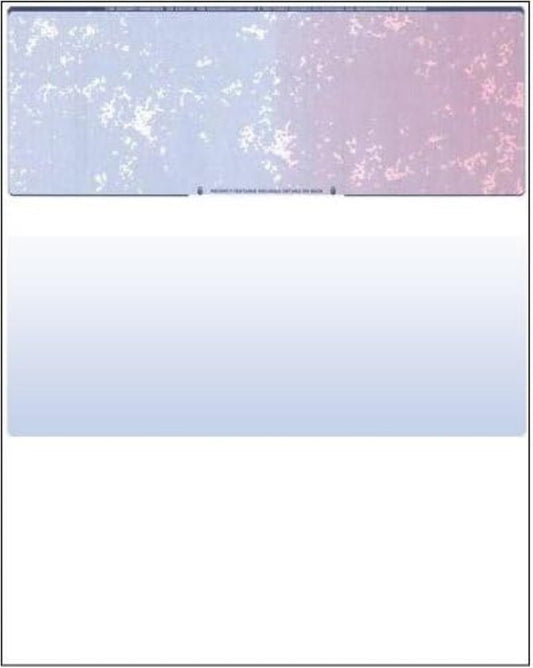 Compuchecks Check on Top Blank Check Paper - 1000 Pack, Quick-Books & Laser Printer Compatible - Security Business Checks with Voucher - 8.5" x 11" Blue/Red Prismatic