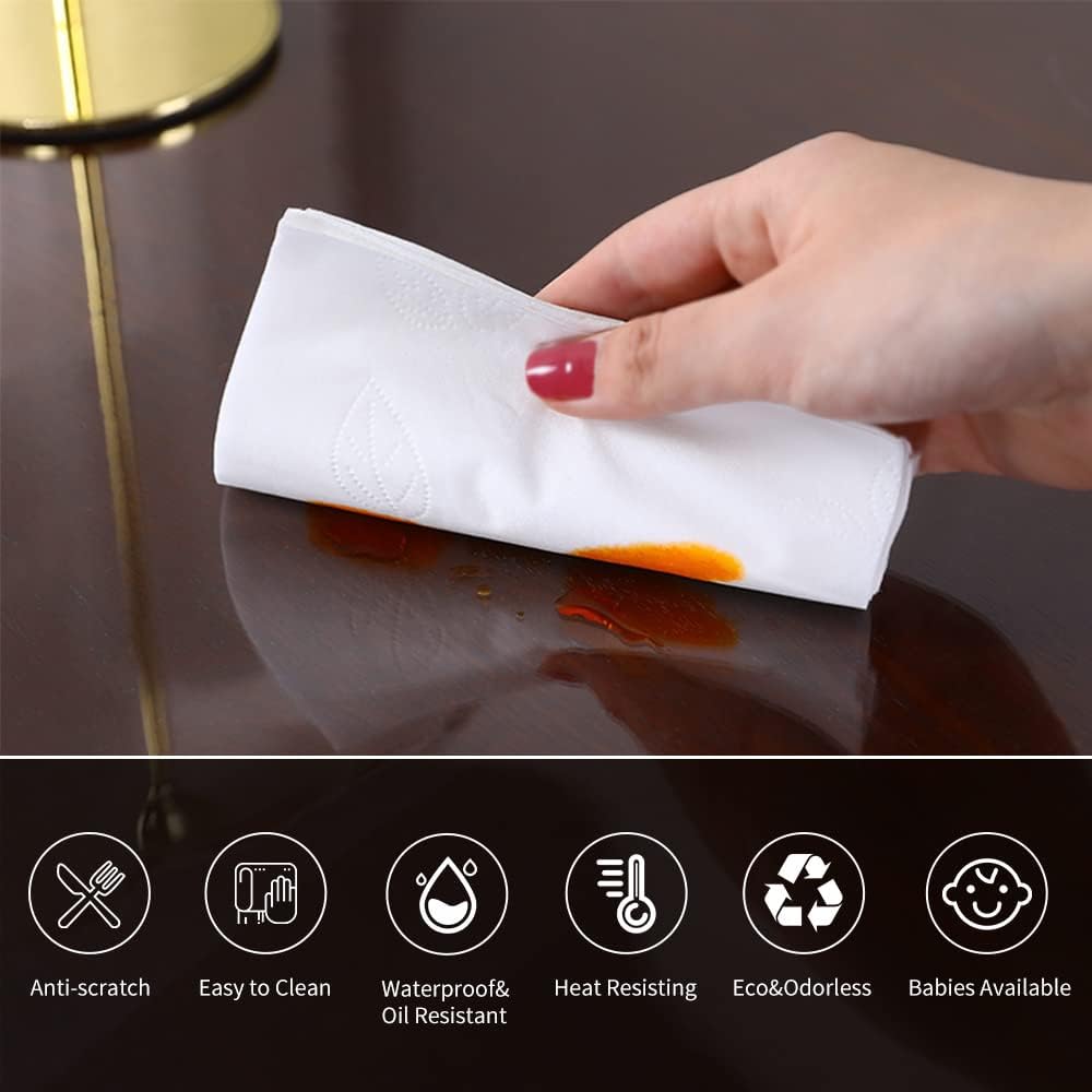 Clear Table Pad 1.5mm Thick 12x16 Inch 2pcs PVC Table Cover Mat Waterproof Desk Mats on Top of Desks Desk Protector Mat Plastic Table Cover Protector for Writing Desk Coffee Table Dresser Laptop Pad