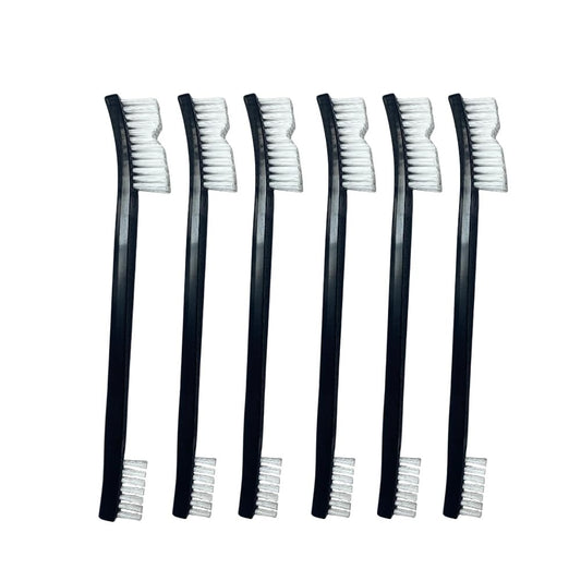 6-Pack Small Wire Brush Pro Kit: Nylon Bristles for Engines, Jewelry & Household Scrubbing – Chemical-Resistant & Heat-Resistant - Tackle Motorcycle Chains, Sinks & Sneakers, Gun Cleaning Brushes