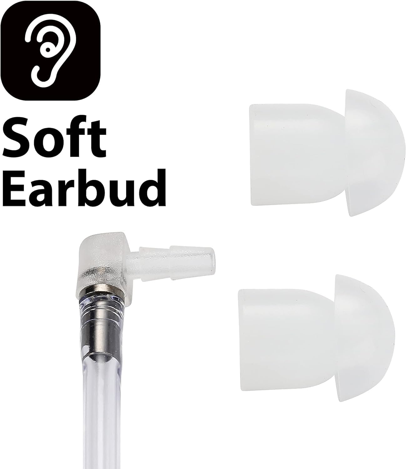 Police Earpiece 3.5mm /1 Pin Listen Only Acoustic Tube Earbud Headset for Remote Speaker Mic Motorola Kenwood 2 Way Radio FBI Security Surveillance Walkie Talkie (5 Packs)