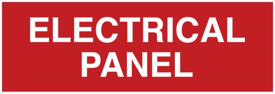 All Quality Basic Electrical Room Sign | Durable Construction | Building Safety -Red - Large (10 Pack)