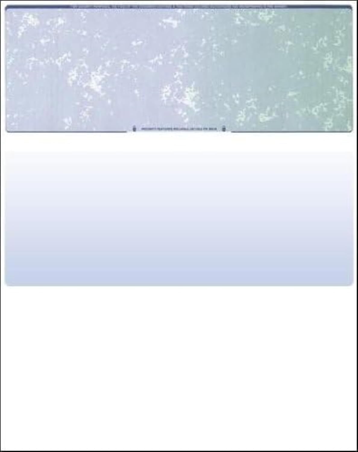 Compuchecks Blank Check Paper - 100 Pack - Computer Security Business Checks, QuickBooks & Laser Printer Compatible - Check On top, Voucher On Bottom - Check Paper Size 8 1/2-11 - Blue/Green Prismatic