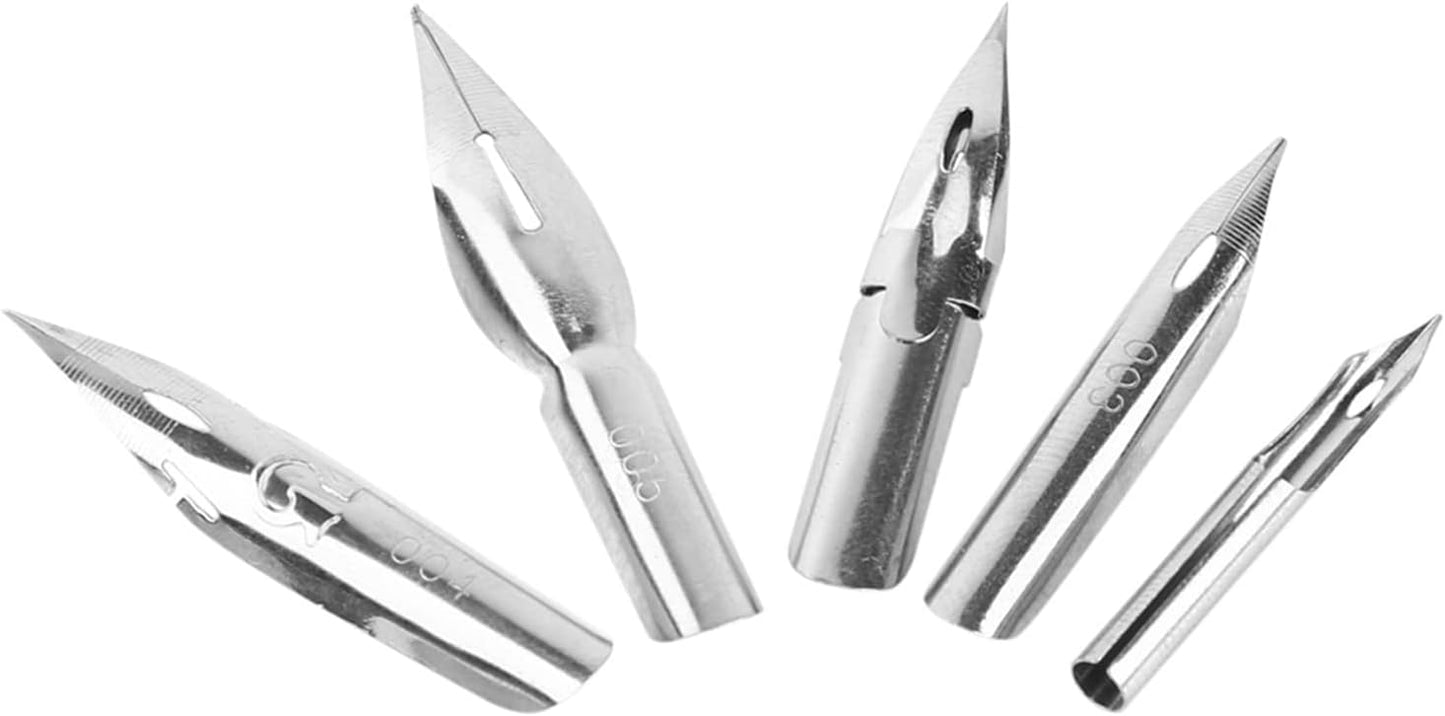 Dip Pen Set With 2 Manga Pen Nib Holder and 5 Dip Pen Nibs, Cartoon Comic Dip Pen Set, Drawing Comic Pen Nib With Drawing Eraser