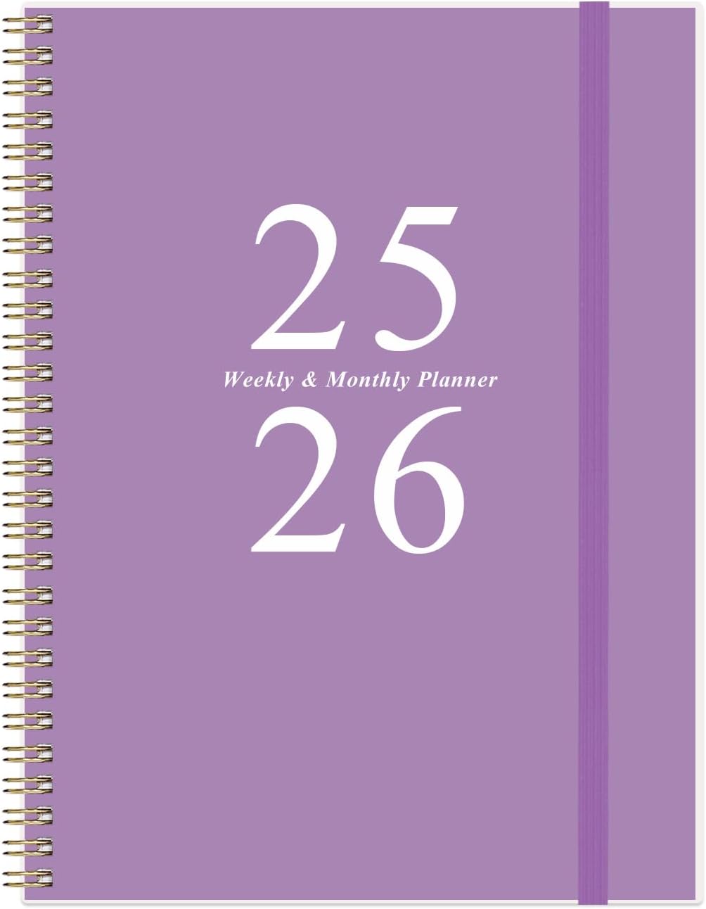 2025-2026 Planner - Academic Planner 2025-2026 from July 2025 to June 2026 with 12 Monthly Tabs, Flexible Cover, Inner Pocket, 8.5" x 11", Purple