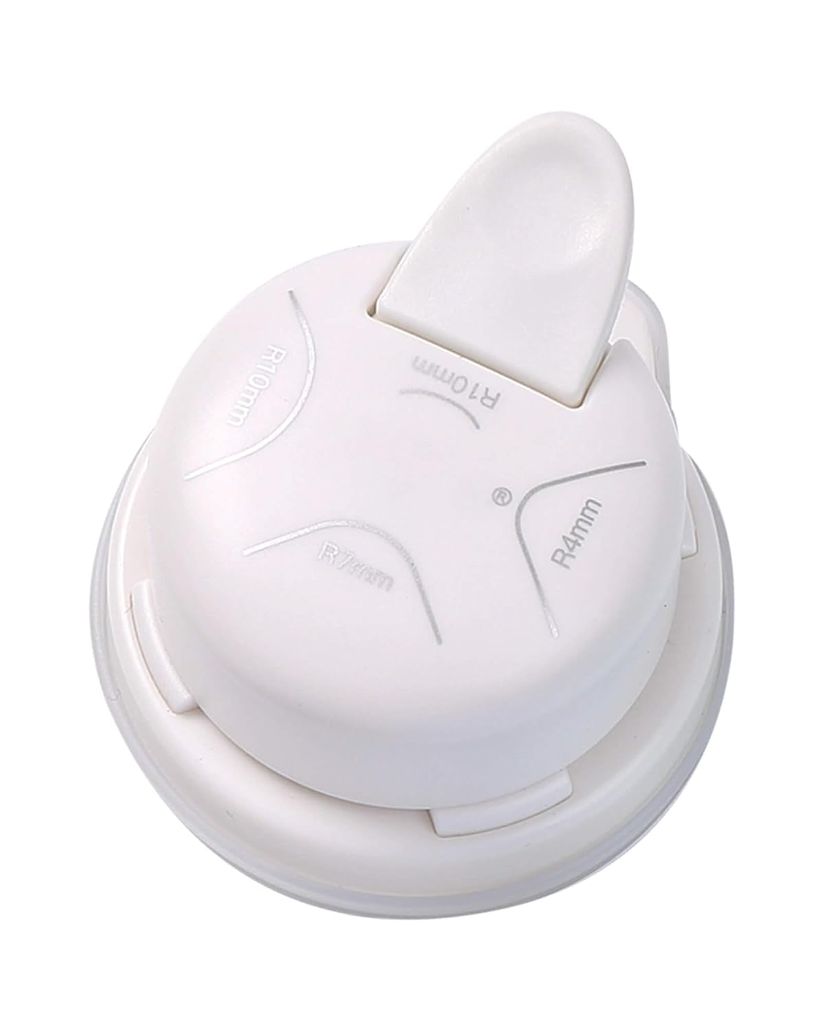 Corner Rounder Punch Cutter - 4-in-1 Paper Corner Punch, 3 Size Rounded Corners and 1 Concave Corner with Bottom Paper Shreds Collection (White)