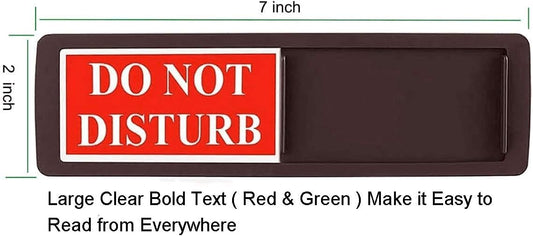 Do Not Disturb Sign & Please Knock Sign – Non-Scratch Magnetic Door Hanger for Hotels, Offices, Bedrooms – Durable Acrylic (Black)