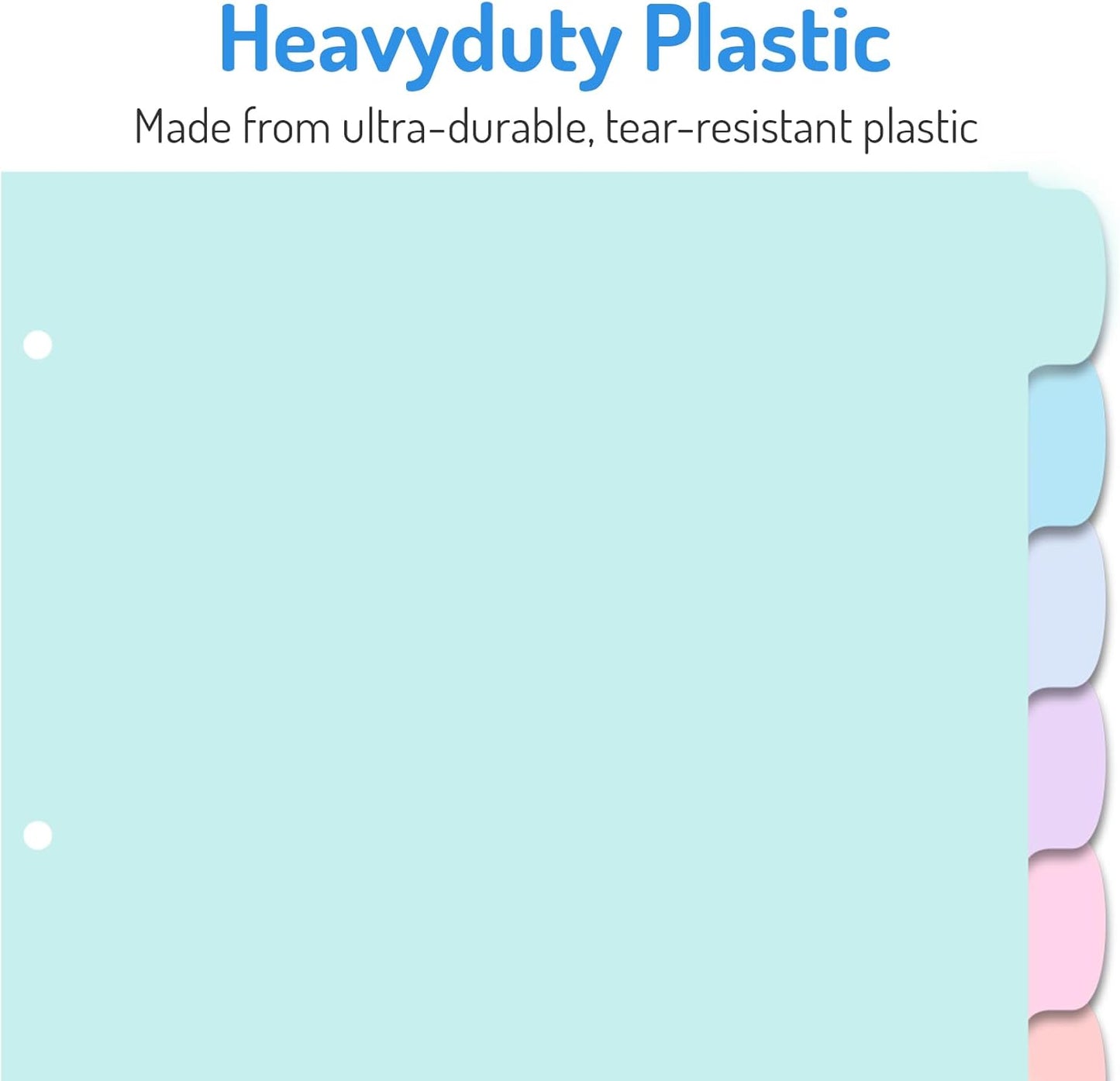 Forvencer 96Pcs/12Set Binder Dividers with Tabs, Big 8 Tabs, Write&Erase Plastic Dividers for 3 Ring Binder, Binder Tabs for Organizer, 3 Ring Binder Dividers with Tabs for School Office Home Supplies