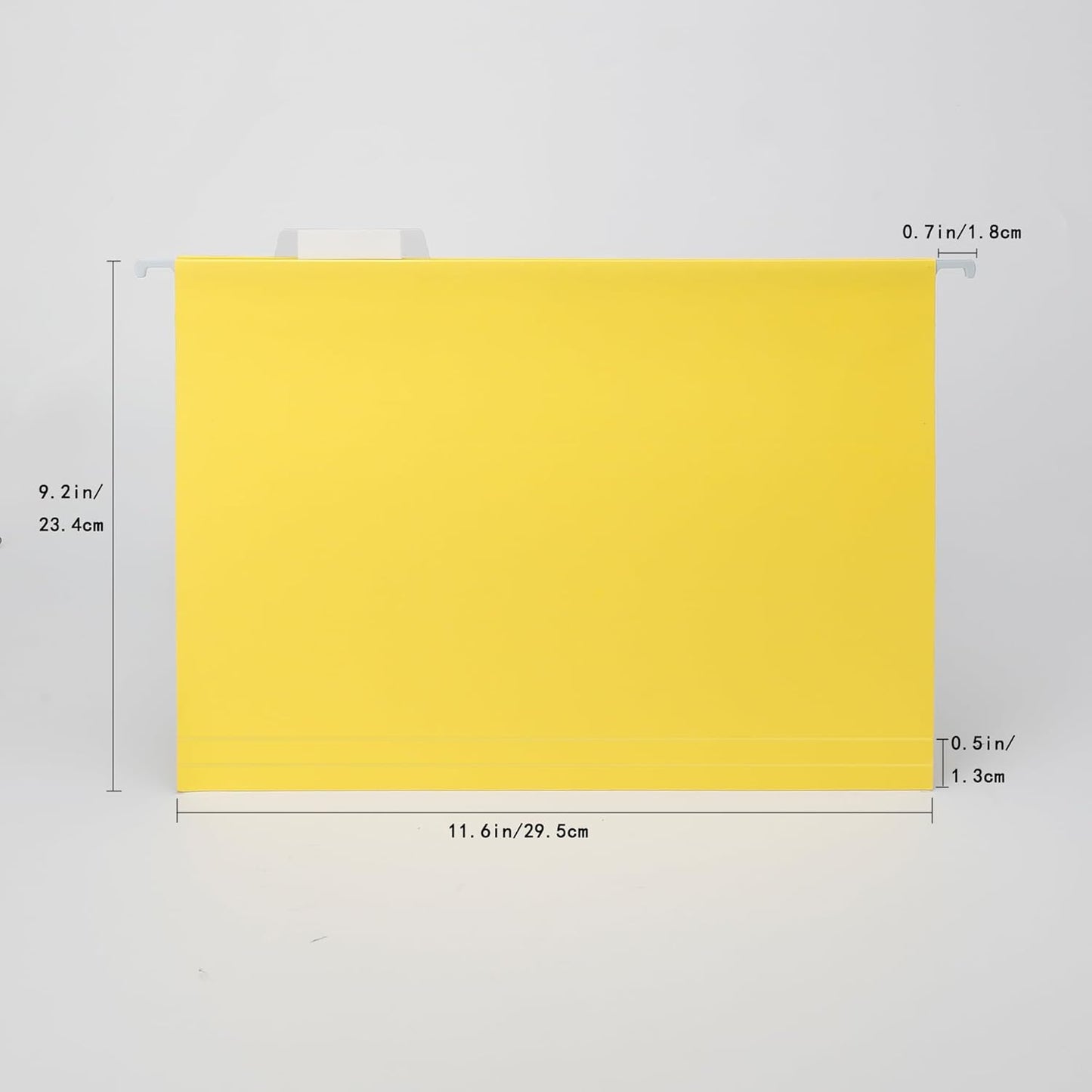 50 Packs Hanging File Folders,Yellow Letter Size File Folder,Designed for Bulky Files,Filing Cabinet,1/5 Adjustable Tabs for Office,School,Home
