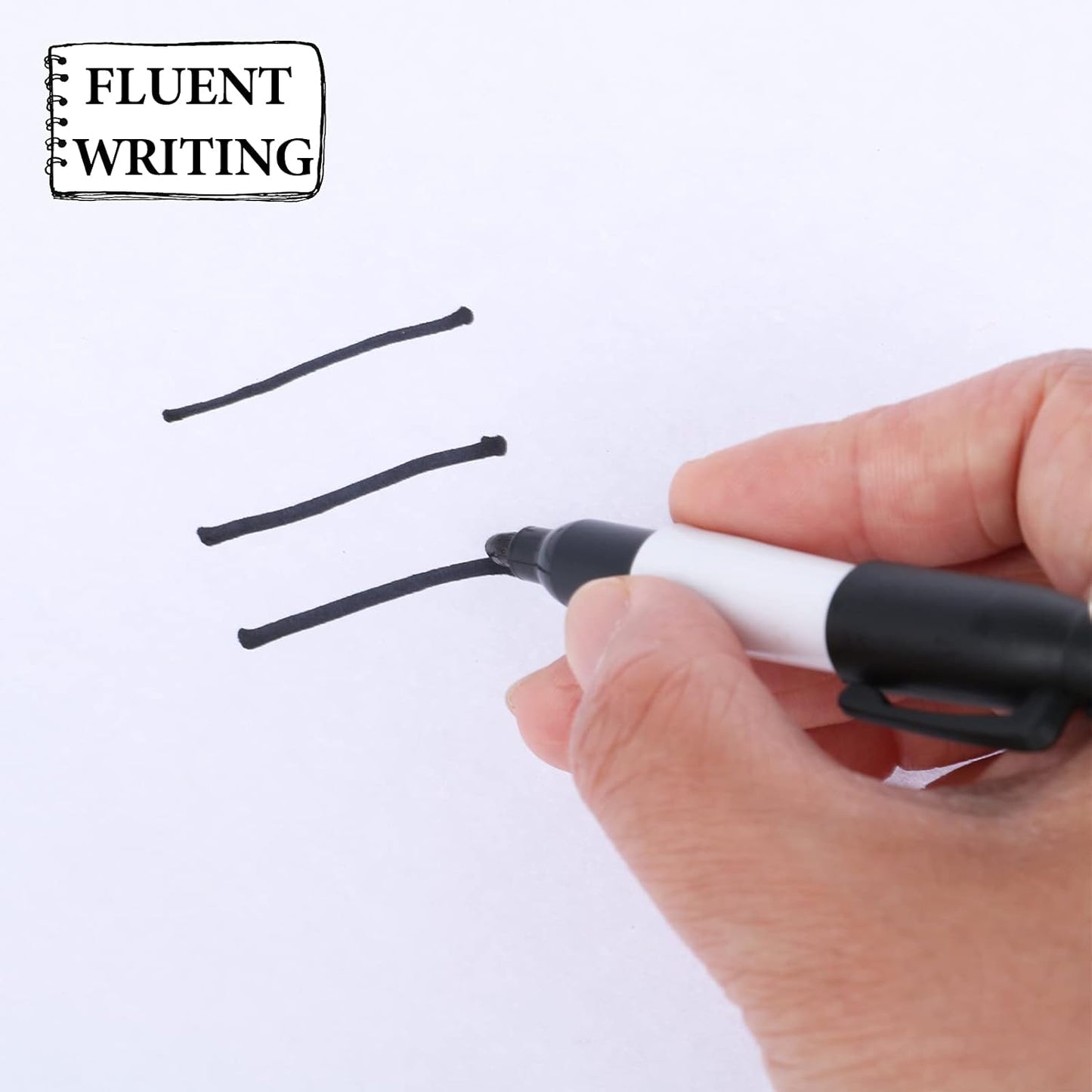 50 Pcs Mini Permanent Markers with Cap Clips Golf Ball Marker Pen Dry Erase Markers with Triangle Hook Golf Keychain Clips for Badge Black Ink Pens for Office School Outdoor Activities,Fine Point