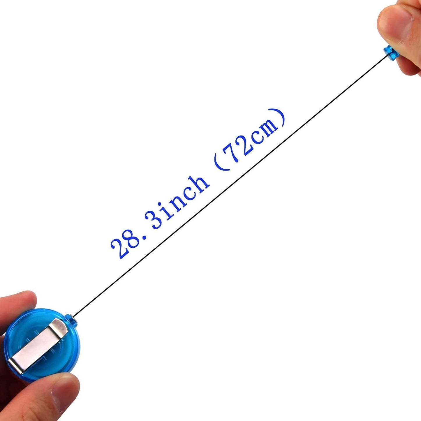 JANYUN 30 Pcs Blue Retractable Badge Reels Badge Holders Reels Clip for ID Badge Holders