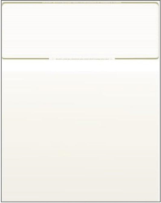 Compuchecks Check on Top Blank Check Paper - 250 Pack, Quick-Books & Laser Printer Compatible - Security Business Checks with Voucher - 8.5" x 11" Gold Pinstripe