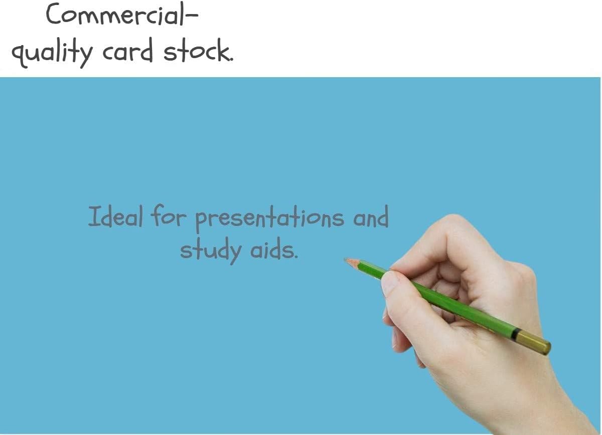 1InTheOffice Blue Blank Index Cards, 4x6, 400 Pack