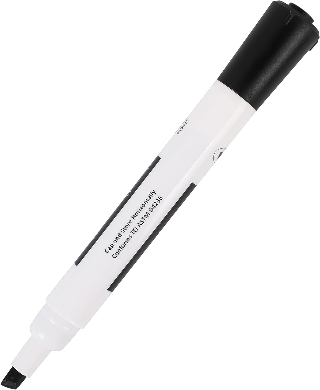 Amazon Basics 12-Pack Low-Odor Chisel Tip Dry Erase Whiteboard Markers, Black