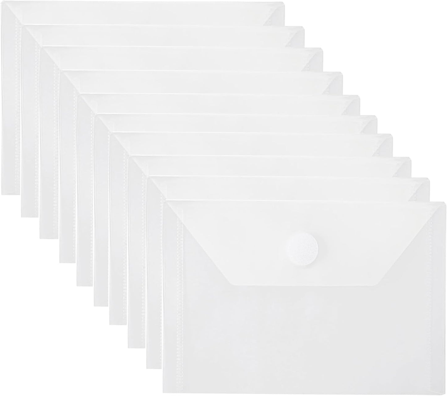 3x5 Plastic Envelopes Hook Loop Closure Coupon Receipt Storage Holder 10 Pack (10 pack)