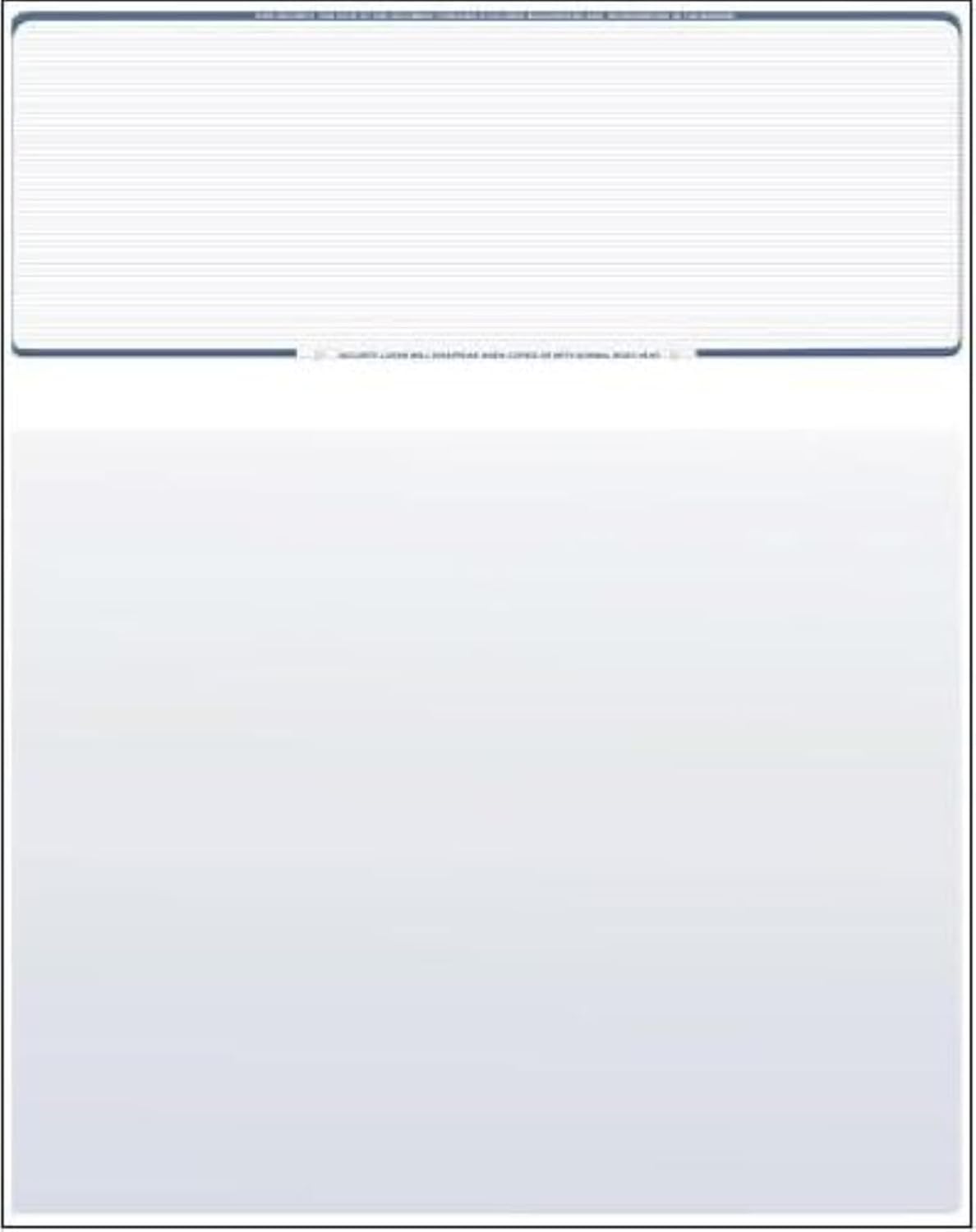 Compuchecks Check on Top Blank Check Paper - 2500 Pack, Quick-Books & Laser Printer Compatible - Security Business Checks with Voucher - 8.5" x 11" Steel Blue Pinstripe