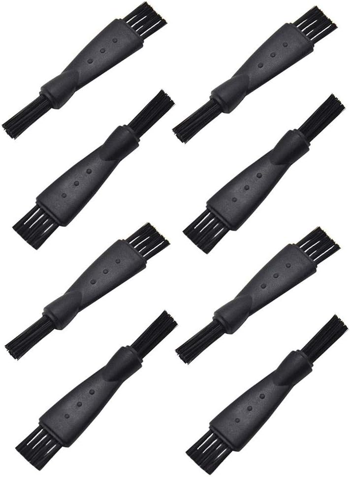 8pcs 60mm Plastic Cleaning Brush for Spices Herb Grinders, Black