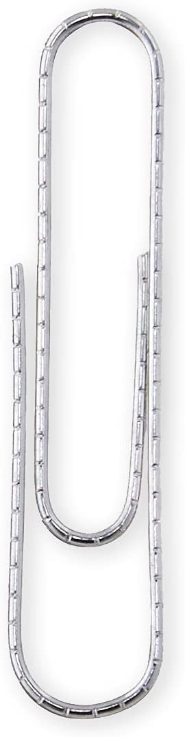 Amazon Basics No. 1 Paper Clips, Nonskid, 1000 Count (10 Pack of 100), Silver