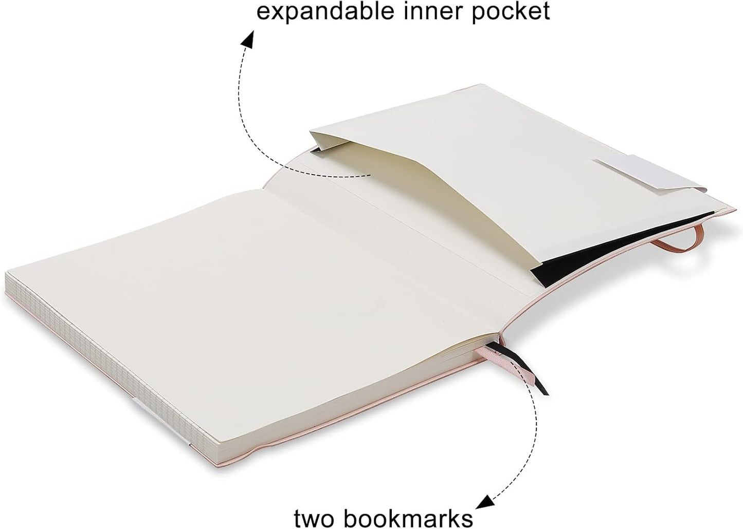 B5 College Ruled Notebooks - 2 Pack B5 Large Journal Notebooks with 376 Numbered Pages,100gsm Thick Lined Paper,Soft PU Leather Cover,7.6 X 10 inch(GRAY)