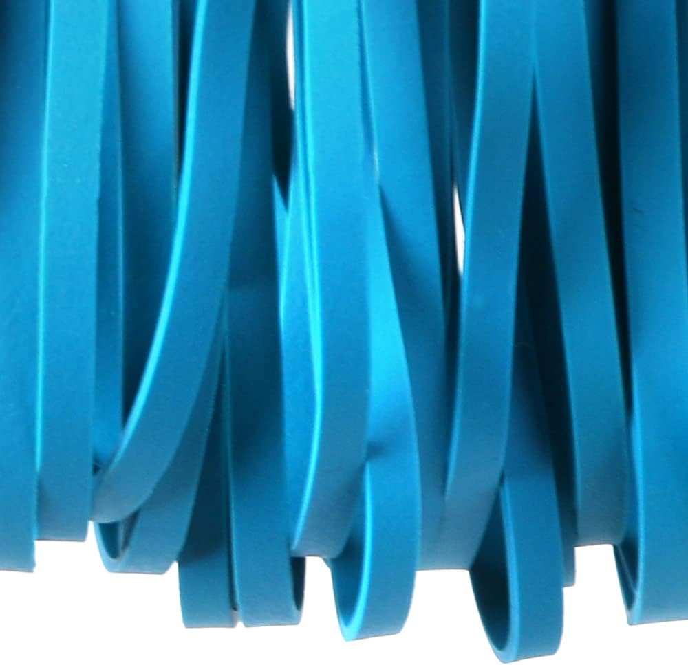 AMUU Rubber Bands 8inch 50 Pack Big Large Rubber Band for Trash Cans Elastic Rubber Bands for Office Supplies File Folders Box Books gifts Notebook Blue