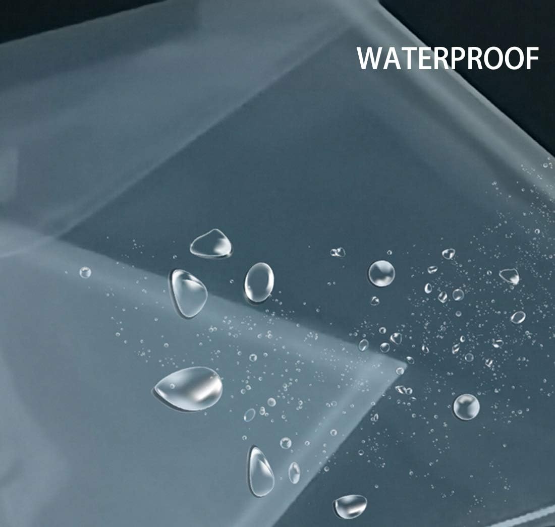 5x7 Small Plastic Envelopes Receipt Check Storage File Holder Case 36 Pack Hook & Loop Closure (clear-36 pack)