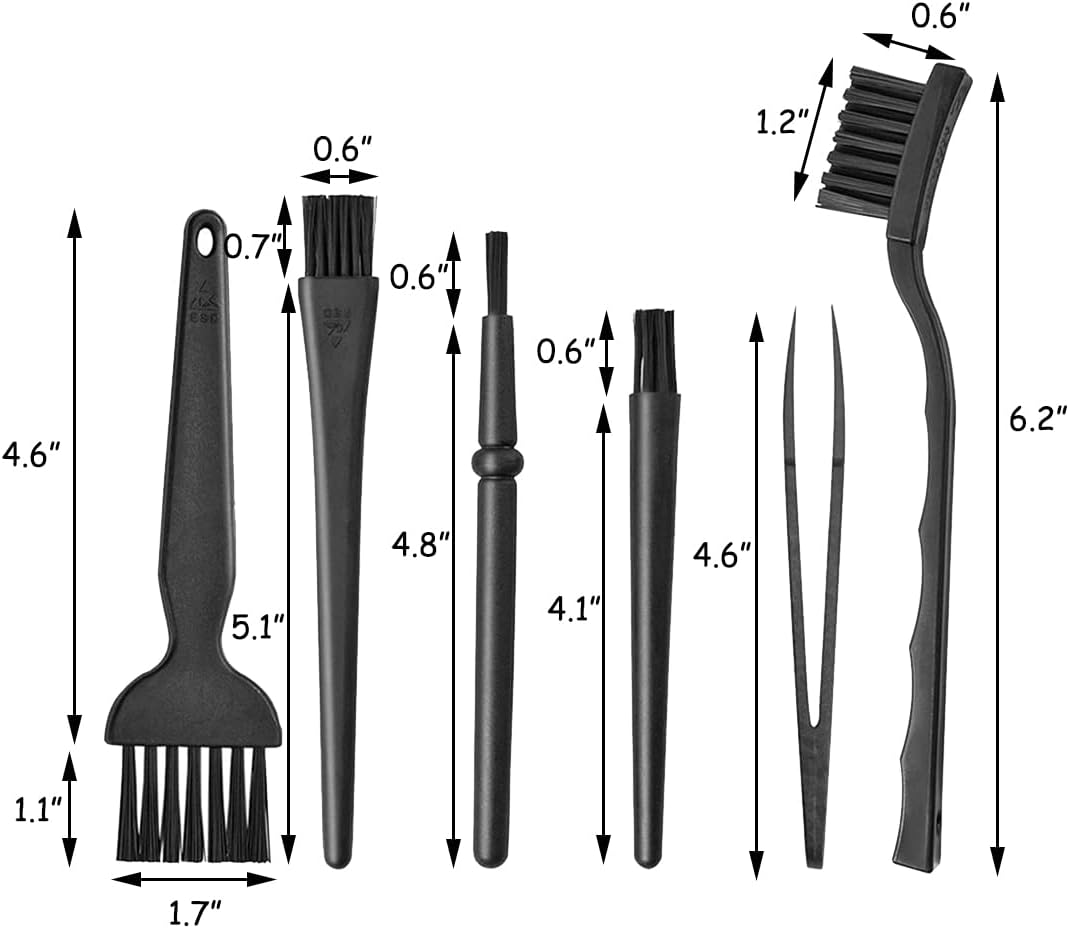 ELANE 6 Pcs Small Cleaning Brushes for Tight Spaces,Brushes for Cleaning Brush for Electronics,Brush for Cleaning Small Objects