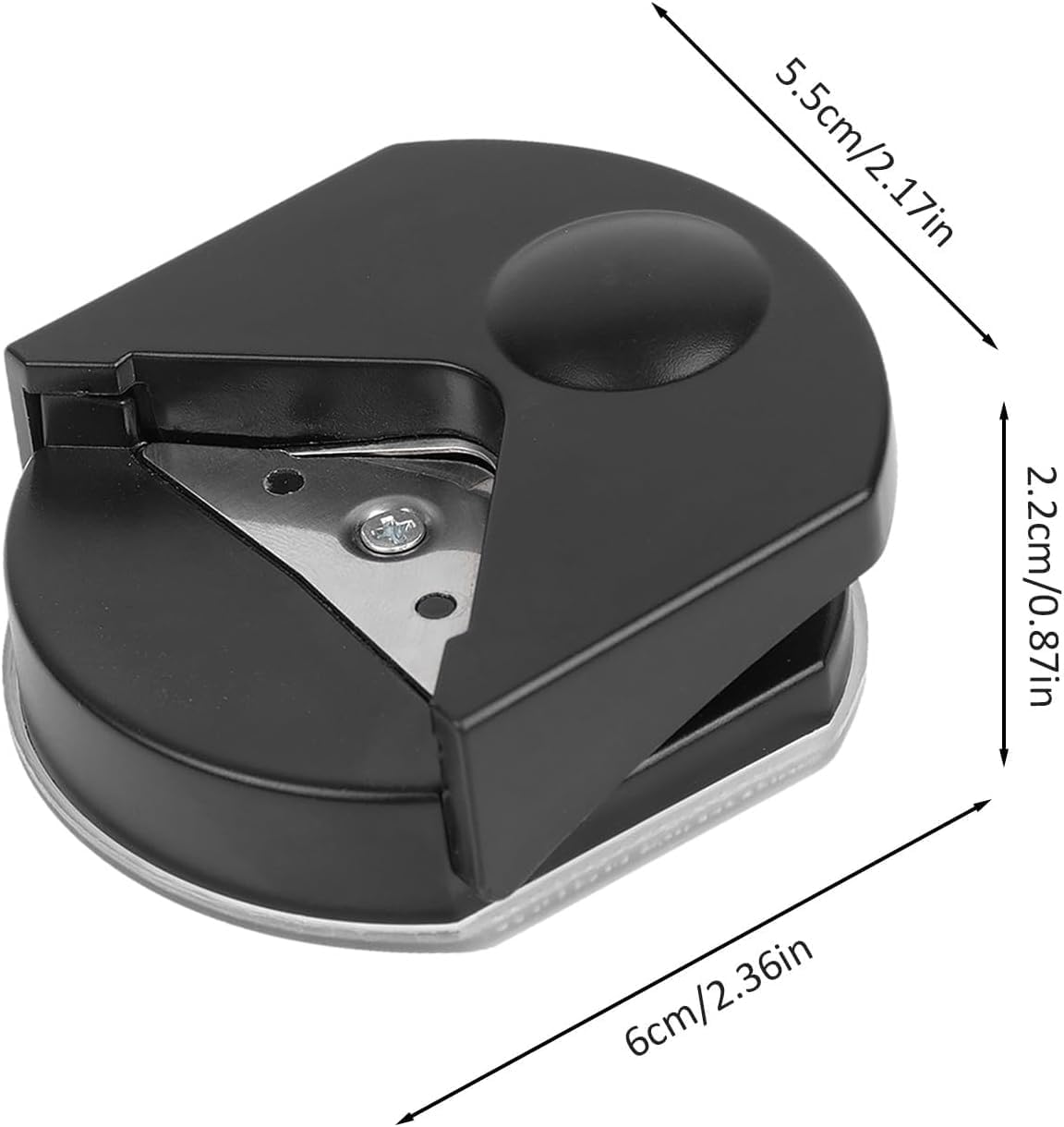 Black Corner Rounder Punch 4mm Corner Cutter Tool | Mini Portable Round Corner Trimmer Cutter for Card Photo Card Making Projects Postcard Laminate Scrapbook Supplies 4mm