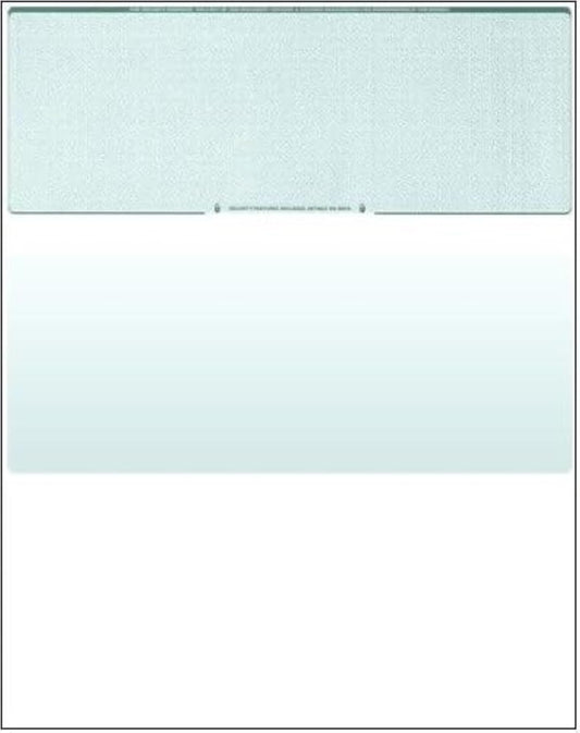 Compuchecks Check on Top Blank Check Paper - 1000 Pack, Quick-Books & Laser Printer Compatible - Security Business Checks with Voucher - 8.5" x 11" Green Diamond