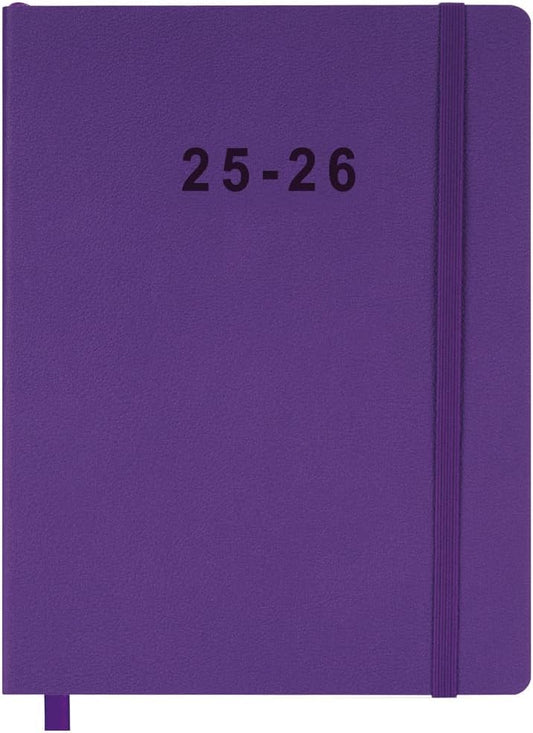 2025-2026 Planner - Weekly and Monthly Planner, Oct 2025 - Dec 2026, Vegan Leather Cover, Elastic Closure, 8.5"x11", Purple
