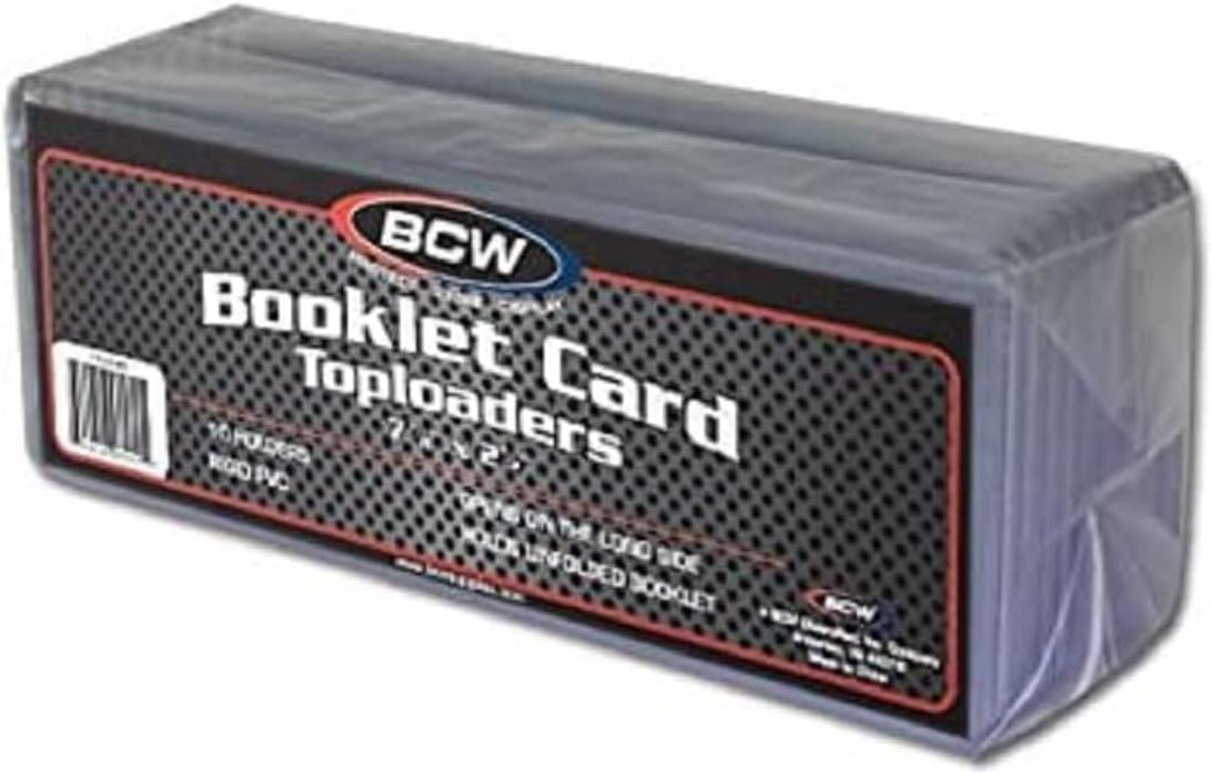 BCW Booklet Card Topload Holder - 10 ct | Protect and Display Your Valuable Booklet Cards | Rigid Individual Booklet Card Holders for Trading Card Collection | Compatible with Graded Trading Card Box