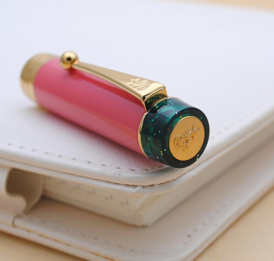 JINHAO 100 Fountain Pen with Ink Converter (Medium Nib 0.7mm, Guava)