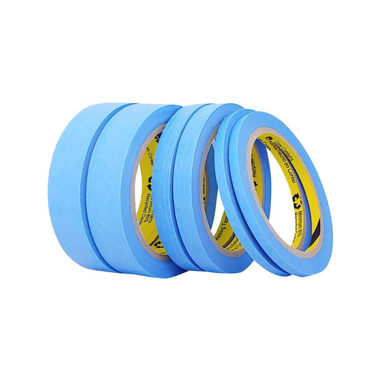Blue Painters Tape Washi Paper - Assorted Size Multi Pack 44 Yard - No Residue Masking Tape for Painting Drafting Craft - Delicate Surfaces - Heat Resistant - Thin Thick (1/4 x 1/2 x 1 Inch - 6pK)