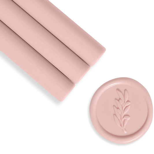 UNIQOOO Blush Pink Sealing Wax Sticks for Wax Seal Stamp - Perfect for Wedding Invitations, Cards Envelopes, Snail Mails, Wine Packages, Christmas Gift Ideas, Pack of 8