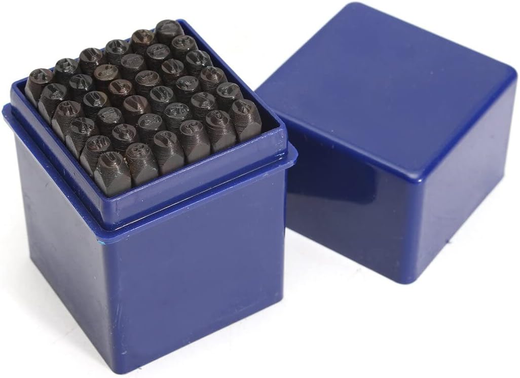 36pcs 3mm Steel Alphabet Stamping Pressing Kit Letter and Number Stamp Punch Set