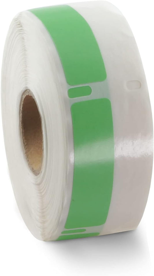 BETCKEY Colored Labels Compatible with Dymo 30346 (1/2" x 1-7/8") Library Barcode Labels, Compatible for Dymo LabelWriter Thermal 450, 4XL & Zebra Desktop Printers [1 Roll, Green]