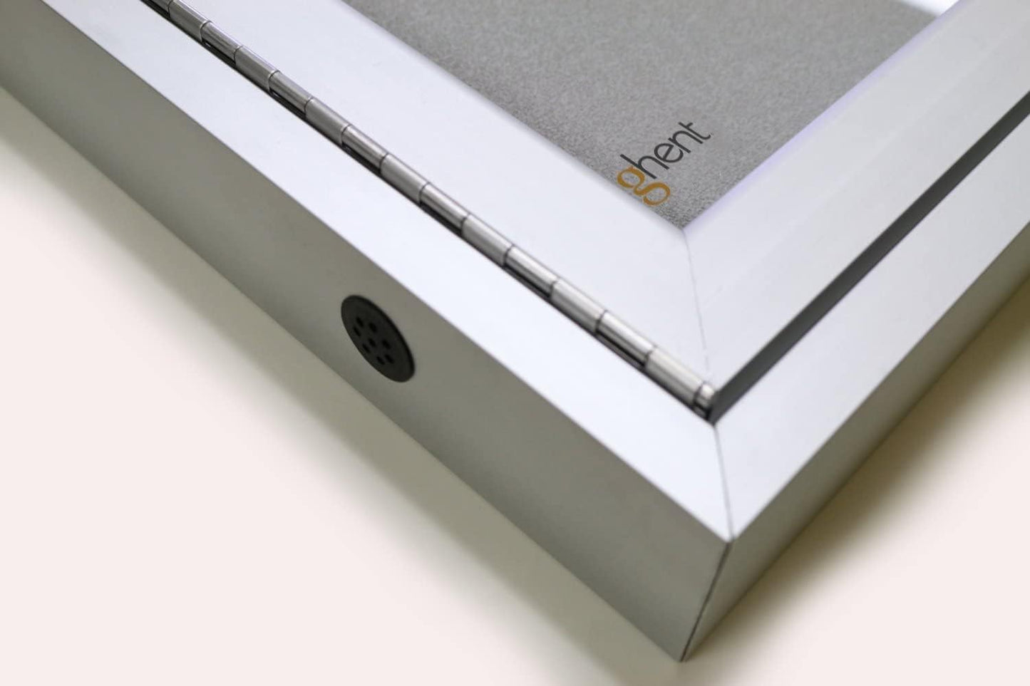 Ghent 48"x96" 3-Door Outdoor Enclosed Vinyl Bulletin Board, Shatter Resistant, with Lock, Satin Aluminum Frame - Caramel (PA34896VX-181), Made in the USA